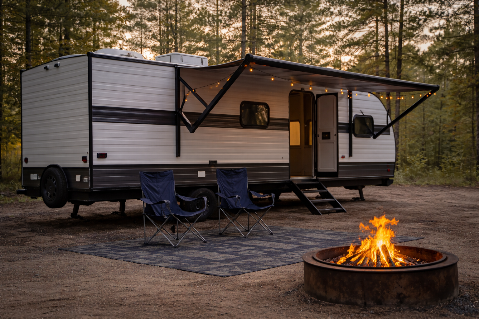 Travel trailer camper exterior