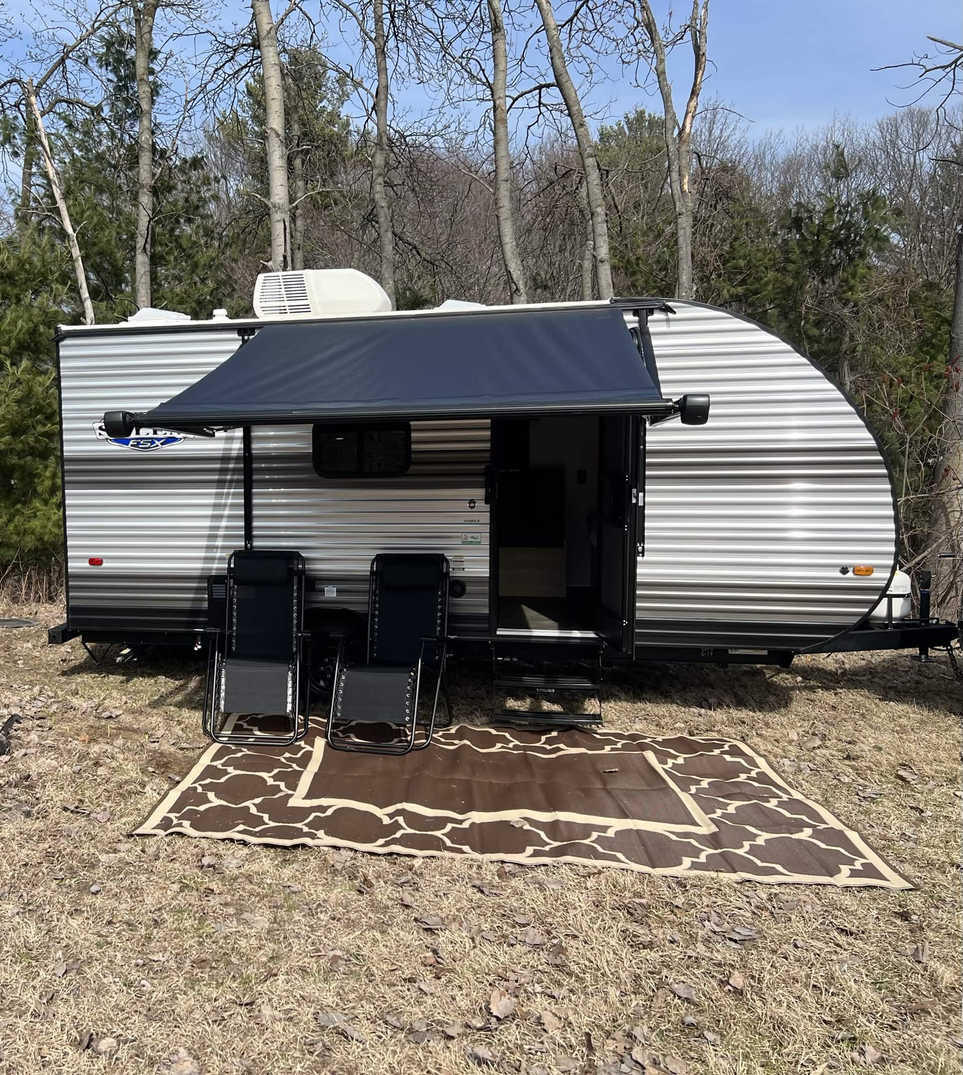 Travel trailer camper exterior